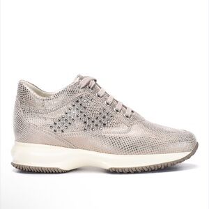 Hogan Taupe Metallic Embellished Women's Sneaker obo
